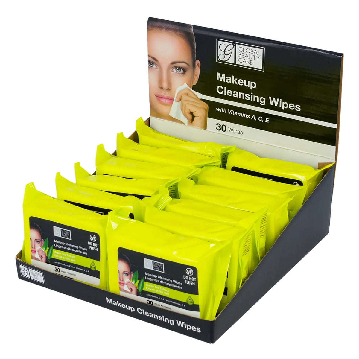 Facial Makeup Cleansing Wipes, with Vitamins, 30 Wipes, Green Tea Extract — vista 4 del producto