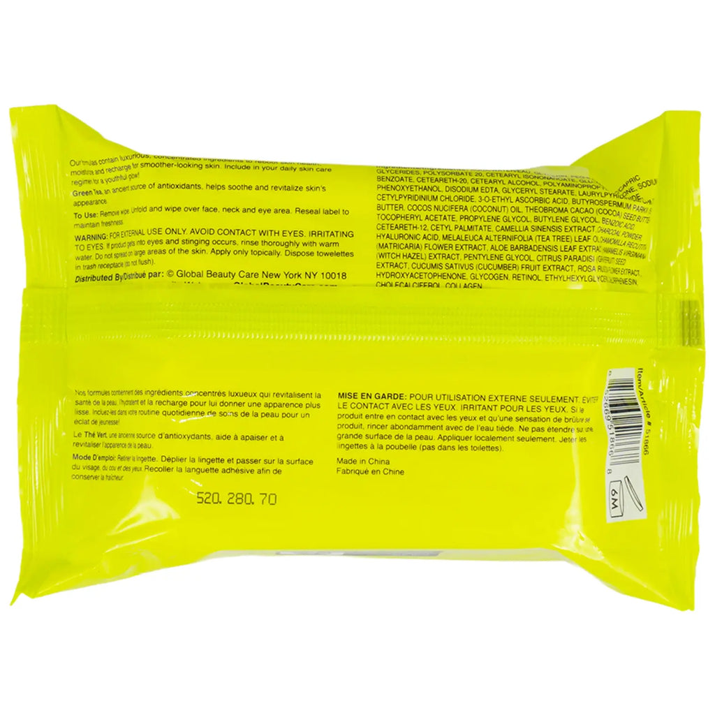Facial Makeup Cleansing Wipes, with Vitamins, 30 Wipes, Green Tea Extract — vista 3 del producto
