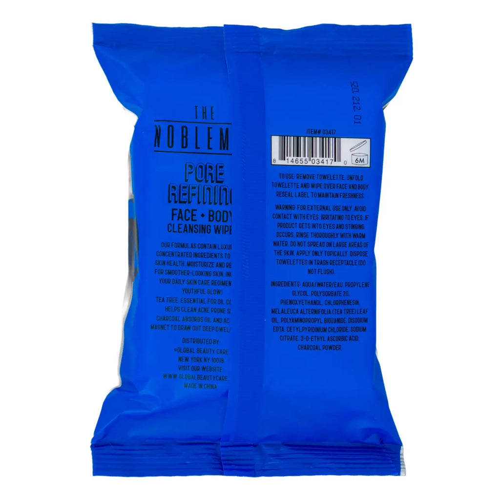The Nobleman Pore Refining Face and Body Cleansing Wipes, 30 Count, Tea Tree and Charcoal — vista 4 del producto