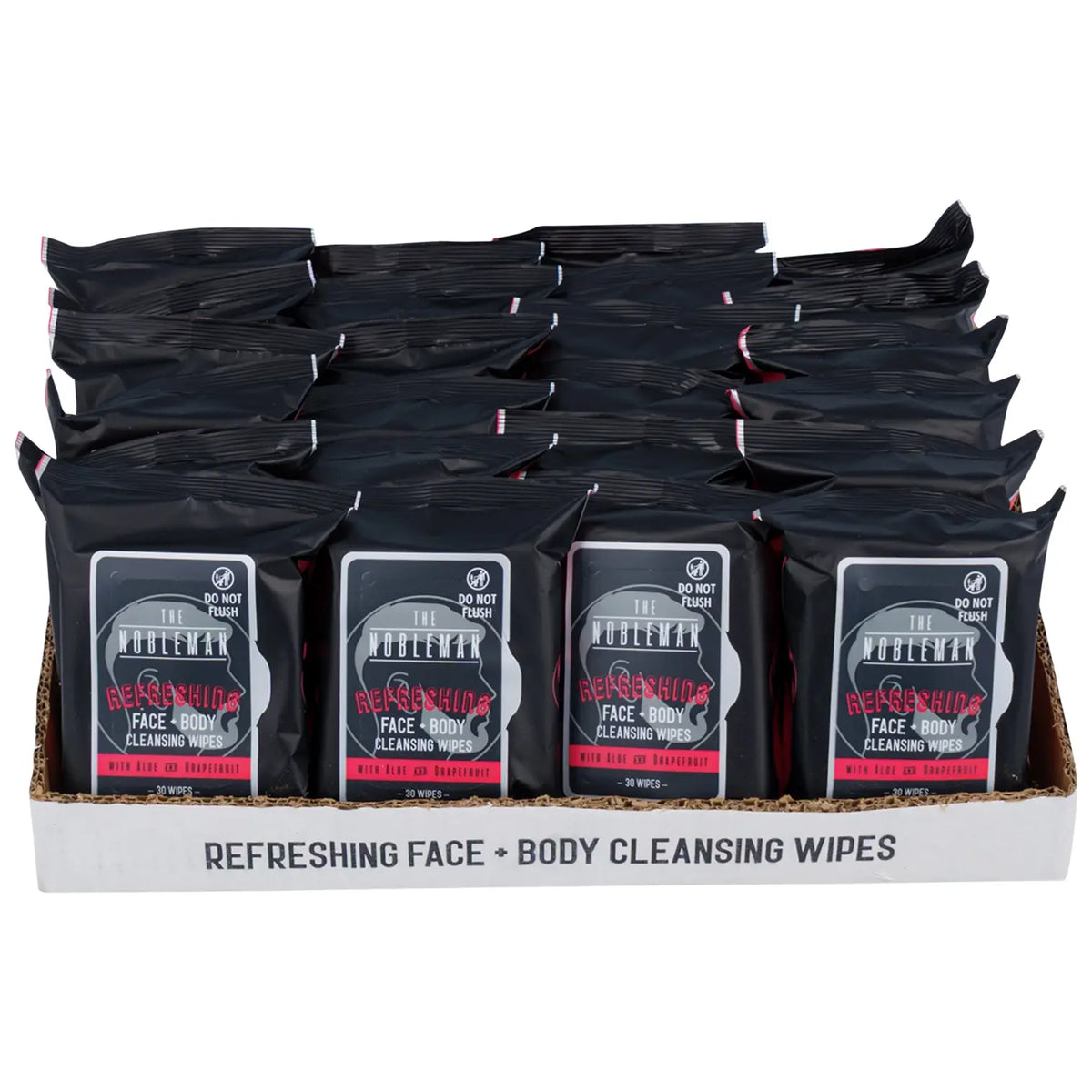 The Nobleman Refreshing Face and Body Cleansing Wipes, 30 Count, Aloe and Grapefruit — vista 4 del producto