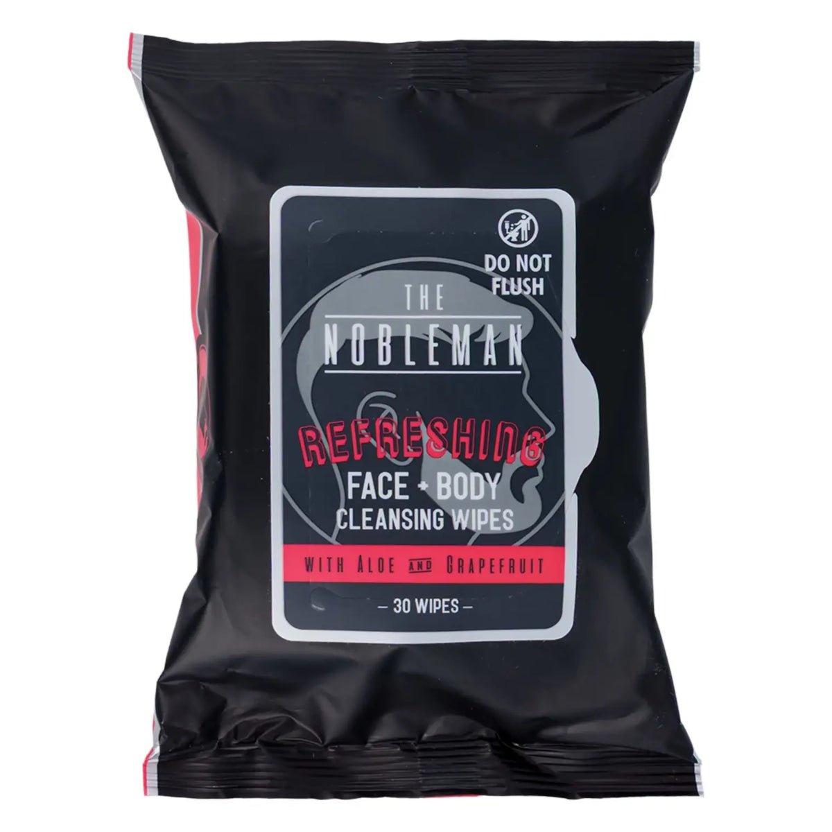 The Nobleman Refreshing Face and Body Cleansing Wipes, 30 Count, Aloe and Grapefruit — imagen principal del producto