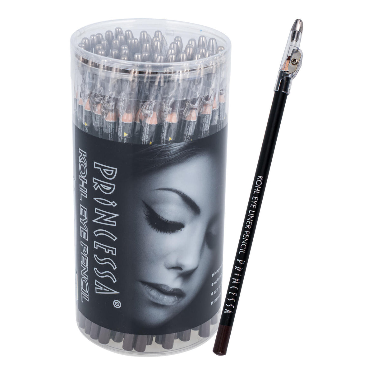 Princessa brown kohl eyeliner pencil with rich, blendable color