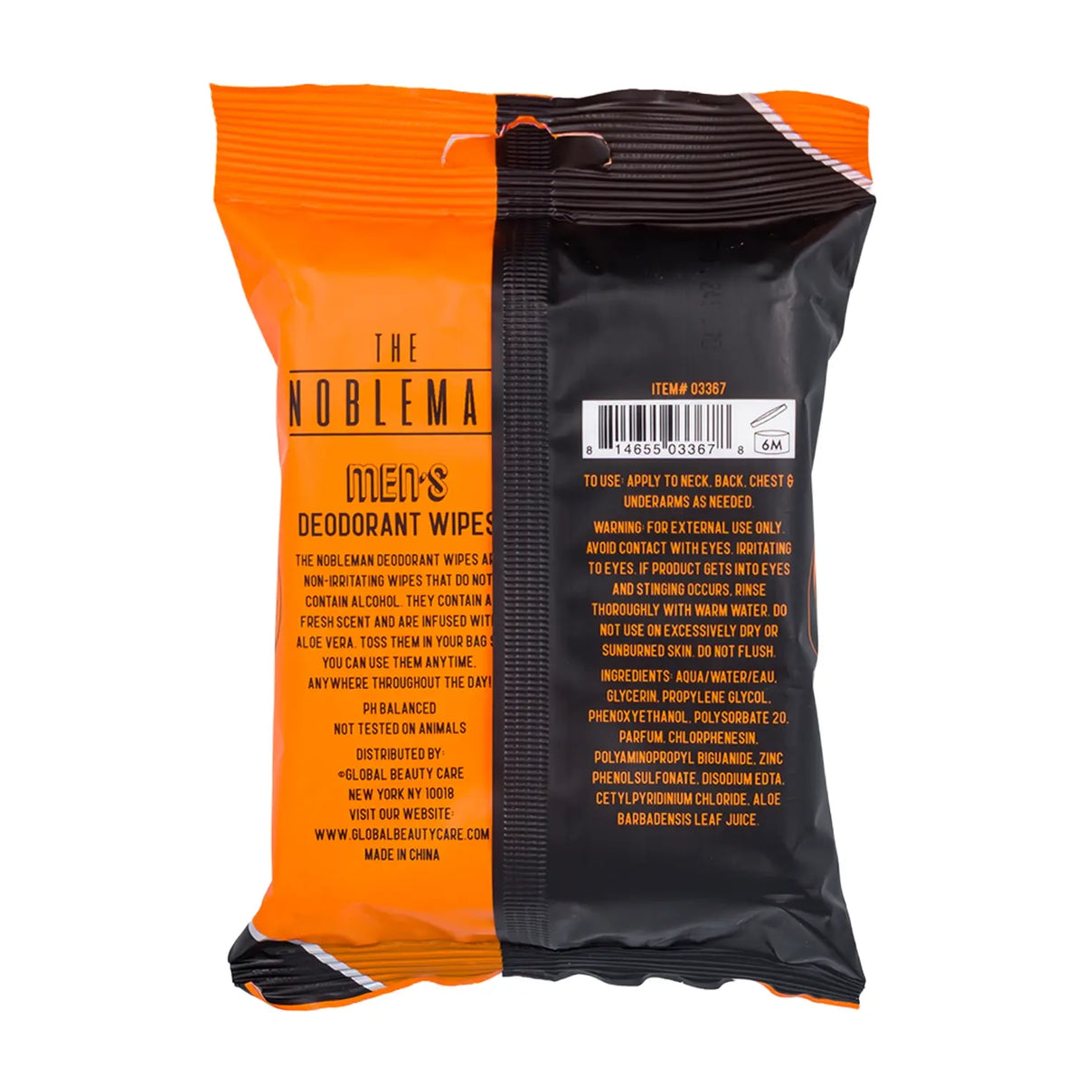 The Nobleman Men's Deodorant Wipes, 25 Count — vista 3 del producto
