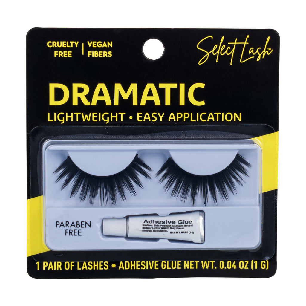 Select Lash Dramatic eyelashes package with adhesive glue