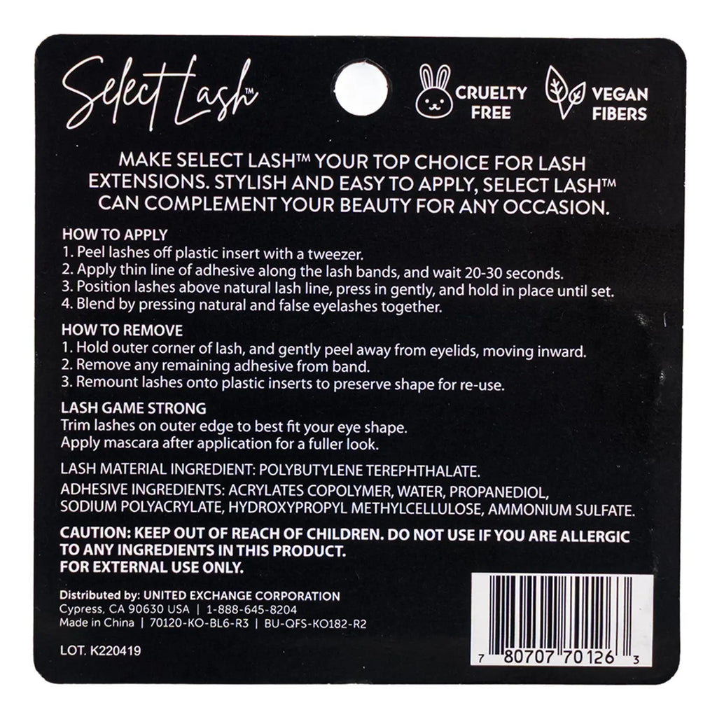 Select Lash Sweetheart Eyelashes with Glue – 1 Pair