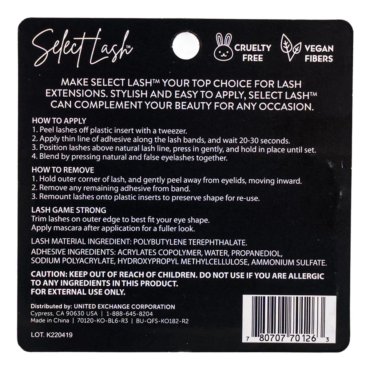 Select Lash Sweetheart Eyelashes with Glue – 1 Pair