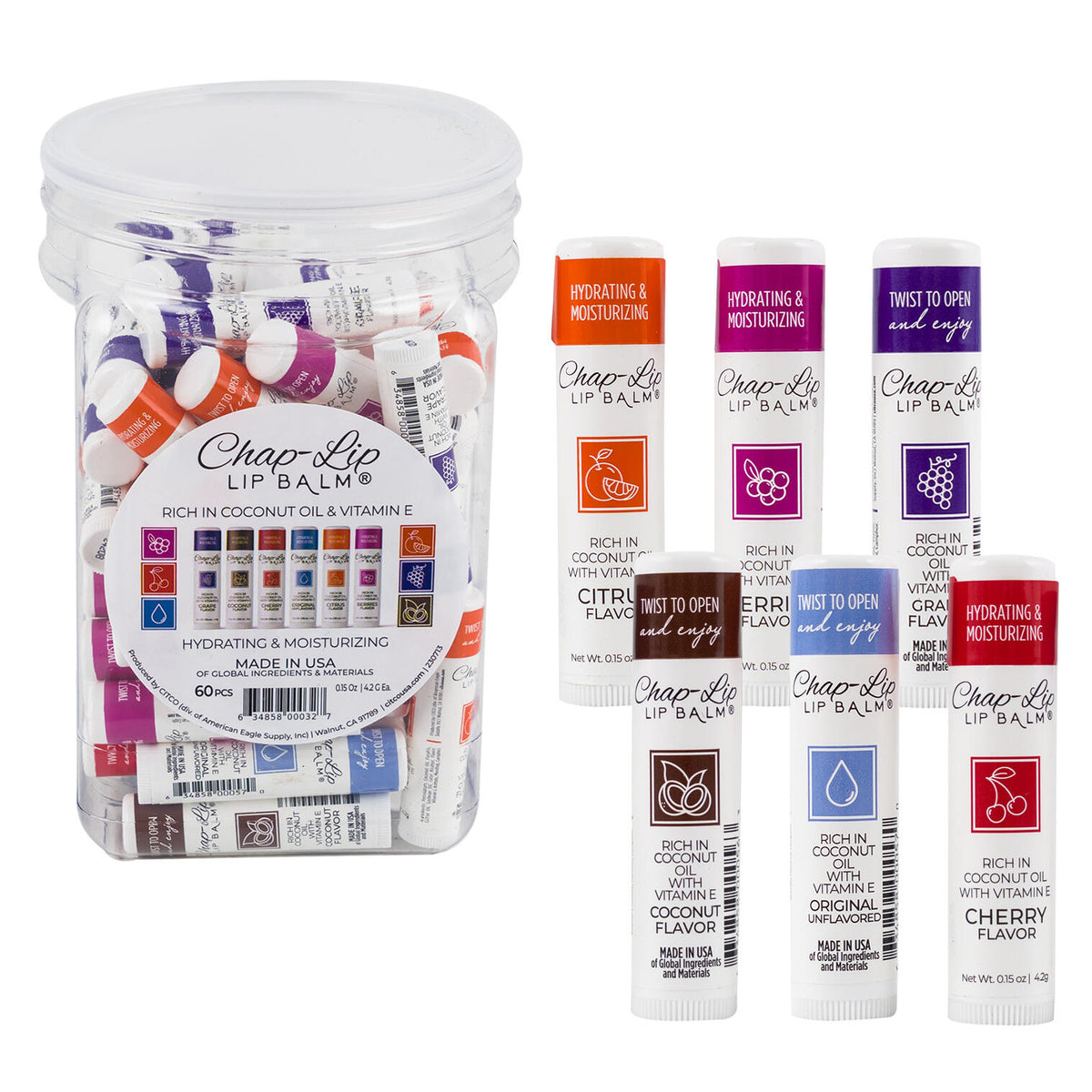 Lip Balm - Coconut Oil & Vitamin E - Hydrating & Moisturizing — imagen principal del producto