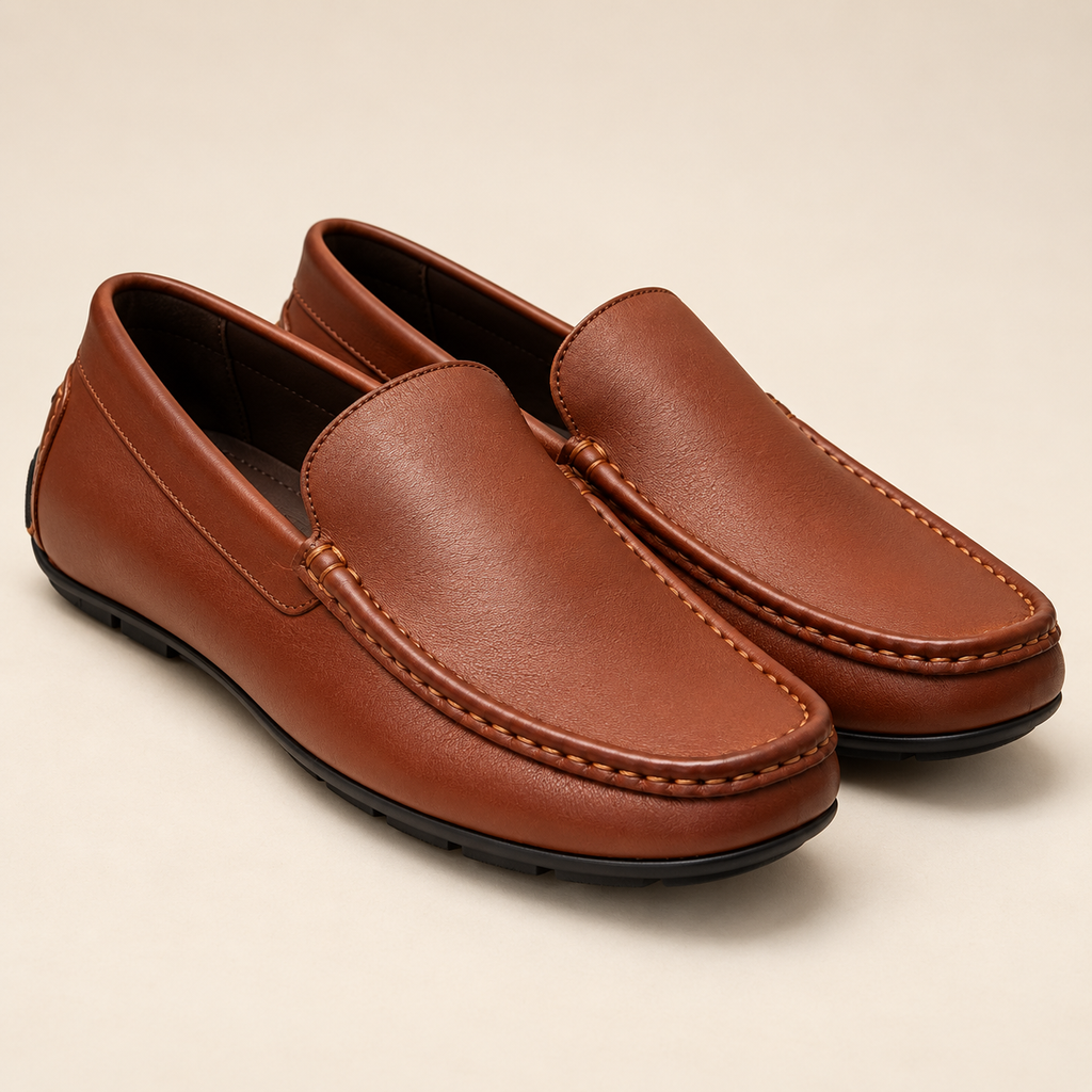 Anthony Veer Men’s Cleveland Driver Loafers – Saddle Tan — vista 2 del producto