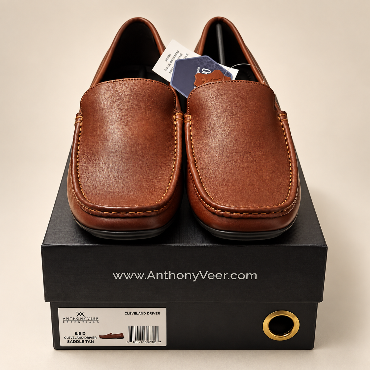 Anthony Veer Men’s Cleveland Driver Loafers – Saddle Tan — vista 5 del producto