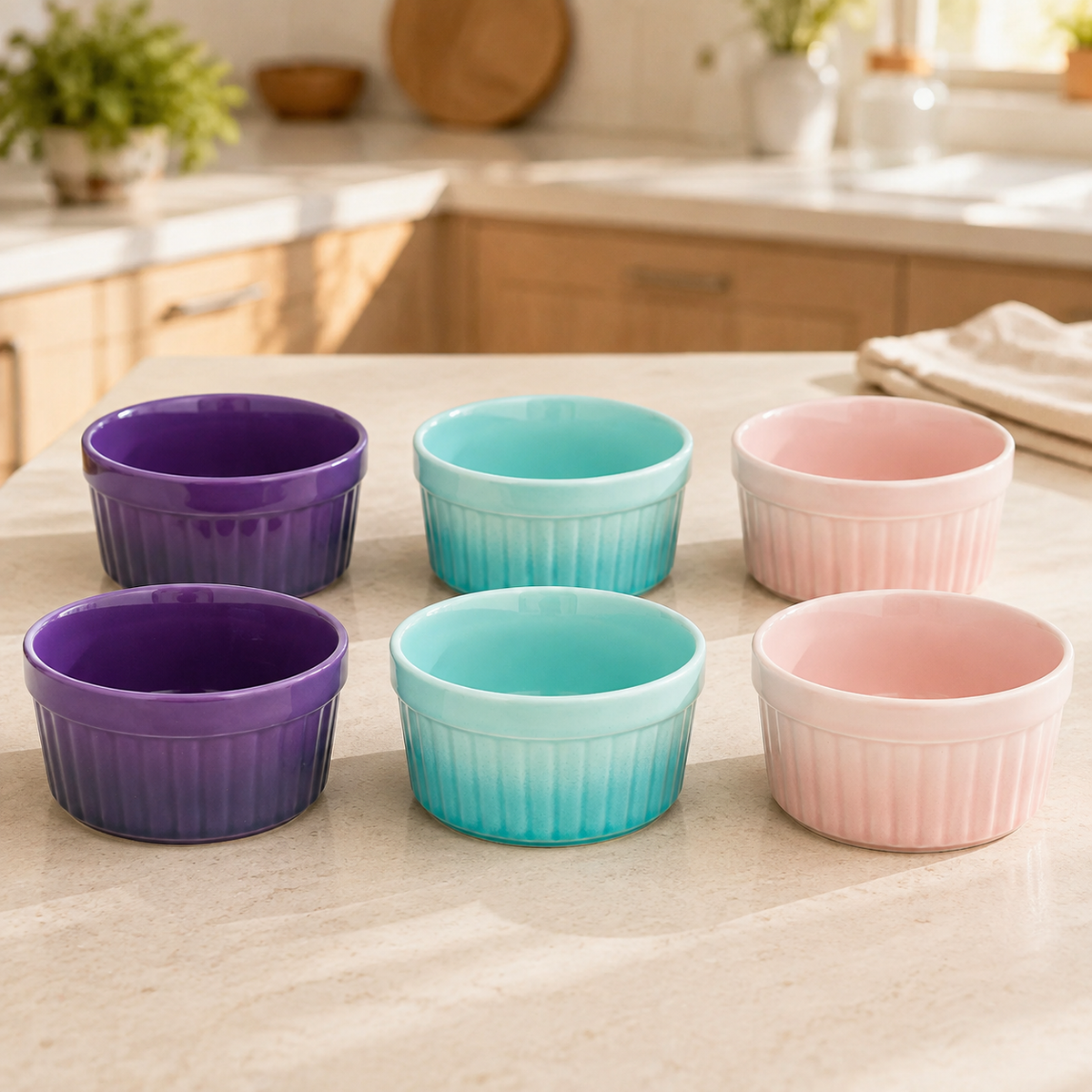 Set de 6 ramekins de gres Crockpot de 12 oz en colores surtidos