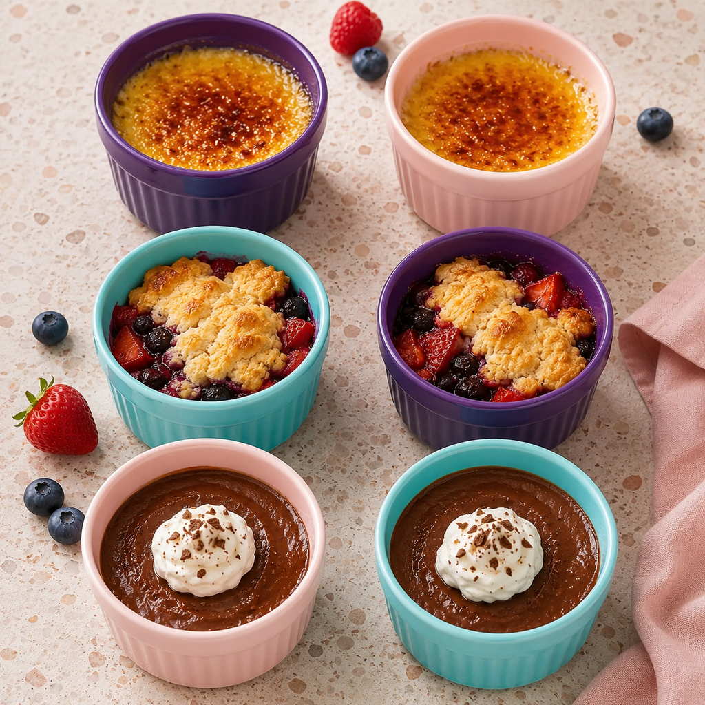 Set de ramekins de gres Crockpot de 12 oz, 6 piezas en colores surtidos