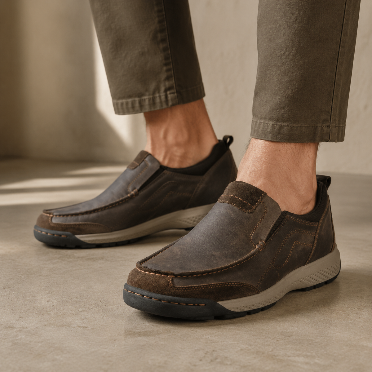 Dockers Men’s Albright Dark Brown Slip-On Shoes — imagen principal del producto