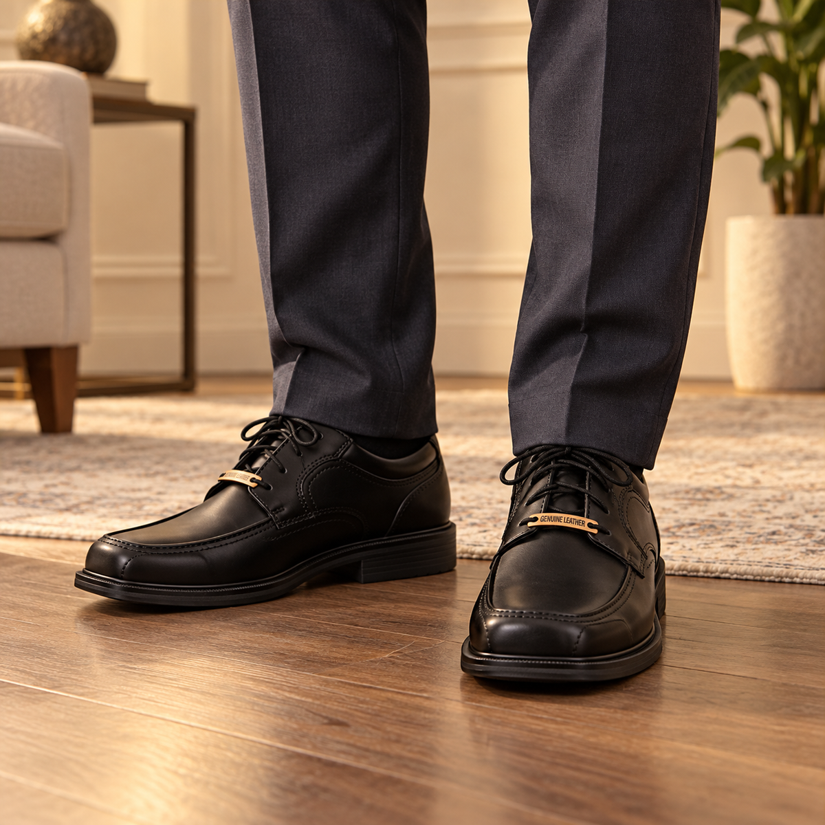 Nunn Bush Men’s Marvin St. Dress Shoes – Black — imagen principal del producto