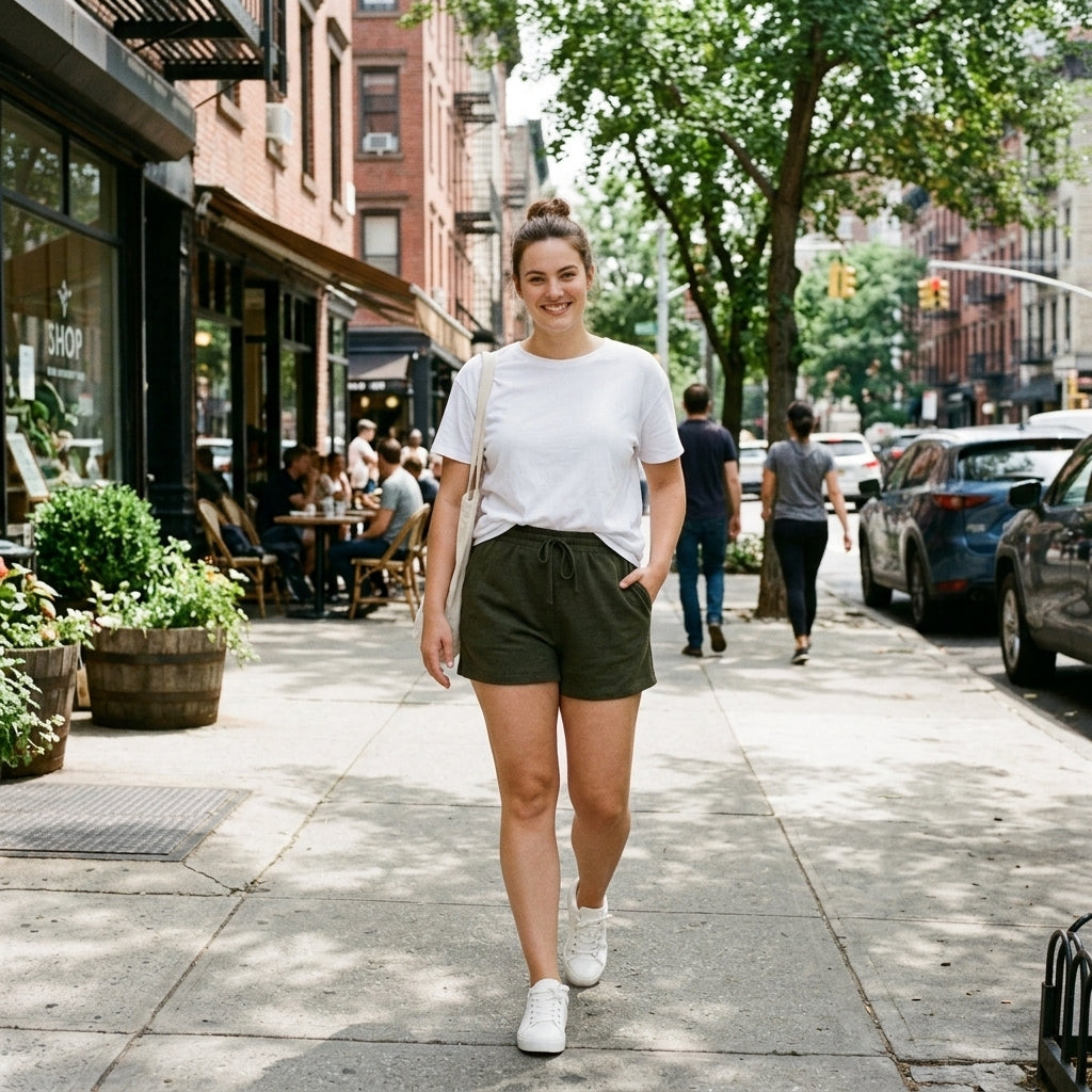 Hilary Radley Pull-On Shorts with Side Seam Pockets – Sizes M, L, XL & XXL