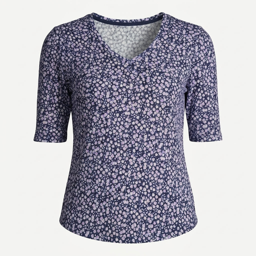 Lands' End Women's Pointelle V-Neck Top – Size XS