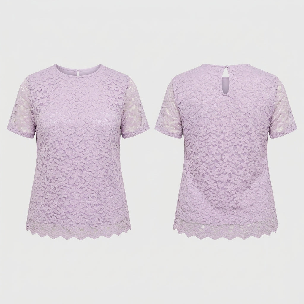 Teddi Rose Women's Lace Top – Purple | Size S