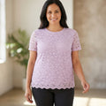 Teddi Rose Women's Lace Top – Purple | Size S