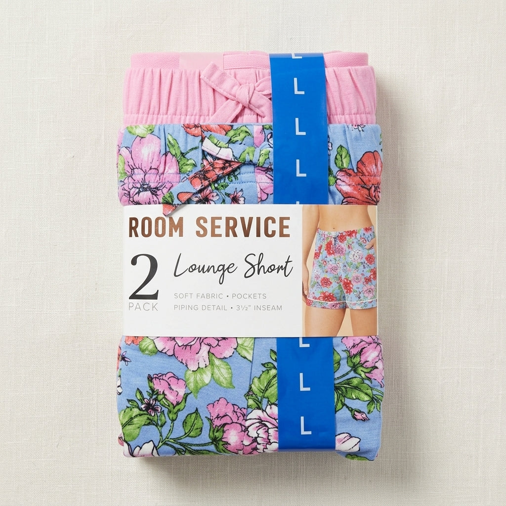 Room Service Women's 2-Pack Lounge Shorts – Size L