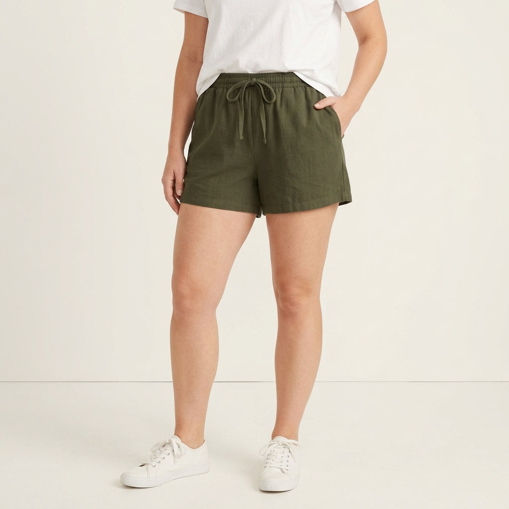 Hilary Radley Pull-On Shorts with Side Seam Pockets – Sizes M, L, XL & XXL