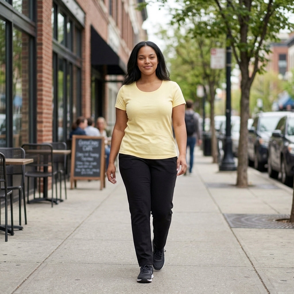 Kirkland Signature Women's Pima Cotton Tee – Light Yellow | XXL