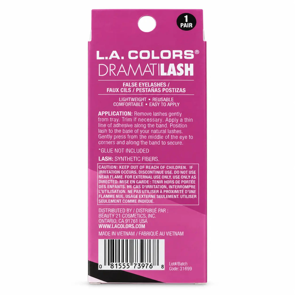 L.A. Colors Dramatilash False Eyelashes, 1 Pair, Diva Black — vista 6 del producto