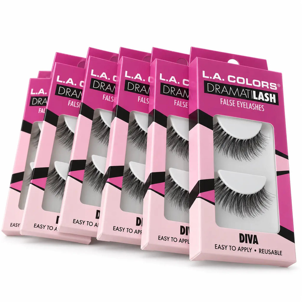 L.A. Colors Dramatilash False Eyelashes, 1 Pair, Diva Black — imagen principal del producto